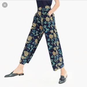 J. Crew cropped Easy Pant in Floral Print. NWT!